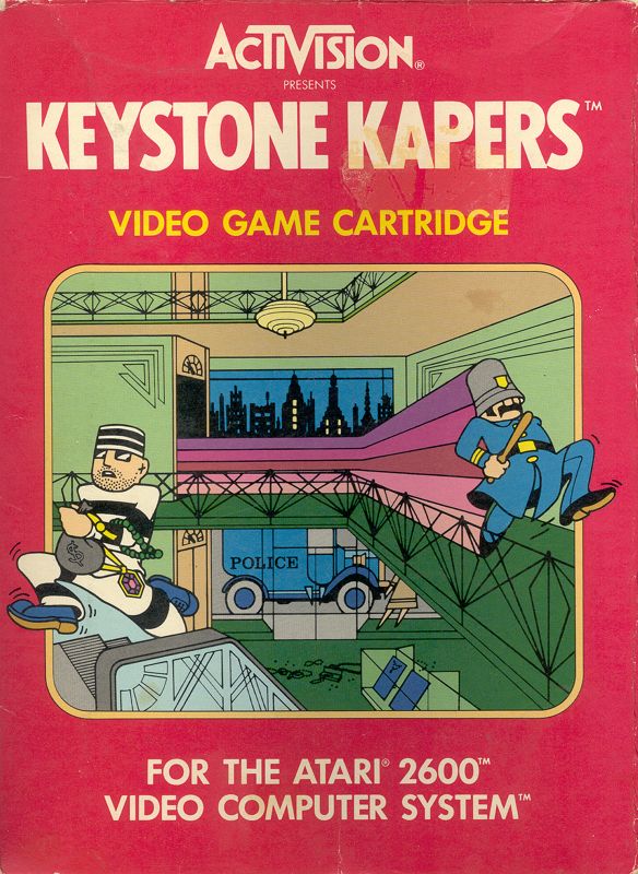 Keystone Kapers box art for Atari 5200